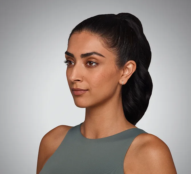 Before SKINVIVE, 3/4 profile skin texture